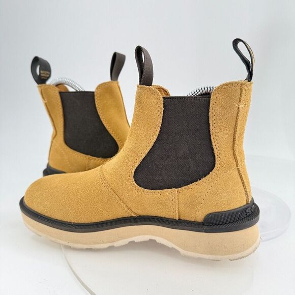 Sorel Hi Line Waterproof Chelsea Boots Tan Yellow Black Women’s Size 5.5 Comfy - Picture 9 of 13